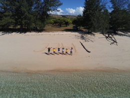 Pantai Puru Kambera yang difoto dari atas (dokpri)