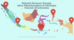 Lokasi Sekolah Seniman Pangan di Indonesia. Sumber: Youtube @senimanpangan