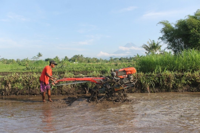 Petani dan traktor (foto:ko in)
