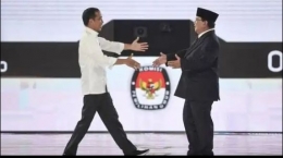 Jokowi dan prabowo.sumber : antara/Hafidz Mubarak A