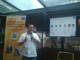 Bapak Suryono Hidayat selaku Marketing Director Jaringan Prima Sedang Menjelaskan Materi. Dok. Pribadi