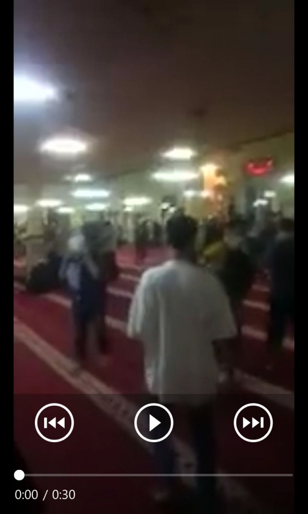 Screenshoot video yang sempat tersebar di grup WA, lokasi disebut di Masjid Al Makmur, Tanah Abang (dokpri).