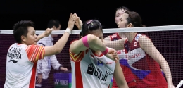 Greysia Polii/Apriyani Rahayu di Semifinal Piala Sudirman 2019. Foto : Badmintonindonesia.org