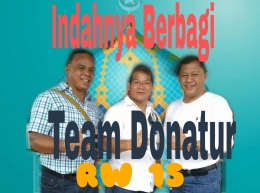 Team Donatur Berbagi Kebahagiaan Yatim dan Duafa RW 15 Perumahan Binong Permai Tangerang/Foto: Ist