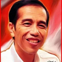 Jokowi-lukisan(sumber;Joutje Kaunang fb.com)