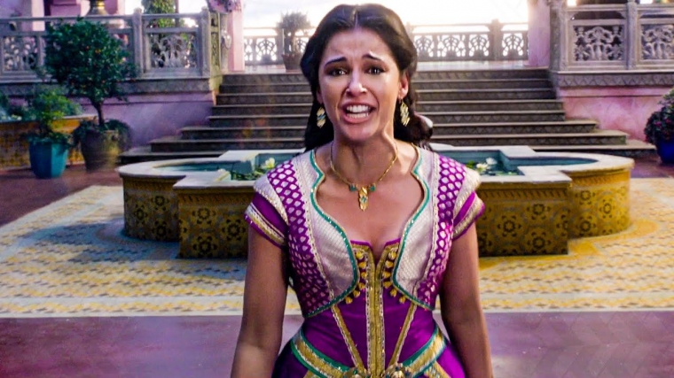 Naomi Scott sebagai Jasmine (Sumber: Youtube)
