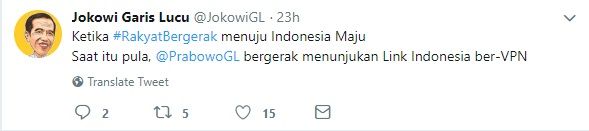 tangkap layar akun @JokowiGL. Gambar: dokpri