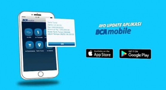 Aplikasi BCA Mobile bisa diinstal pada hp android, iPhone, BlackBerry, dan Windows Phone (Sumber: bca.co.id)