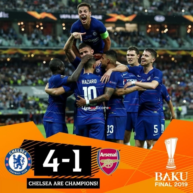 Chelsea juara Liga Europa 2019. (Liveonscore.com)