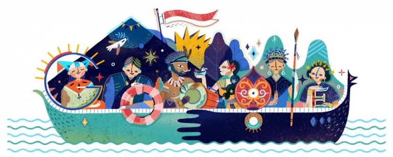 Keberagaman Indonesia | ilustrasi: Google Doodle