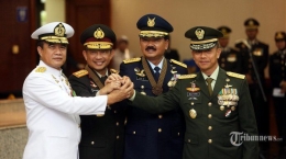 Kompak 3 Matra TNI dan Polri ( gambar: tribunnews.com)