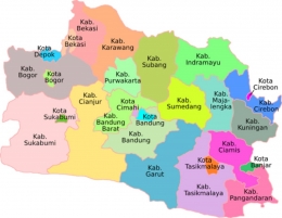 Peta Jawa Barat : Foto istimewa : Nusantaranews.com