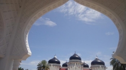 ilustrasi Masjid Baiturrahman Banda Aceh (Serambi Indonesia/Nurul Hayati)