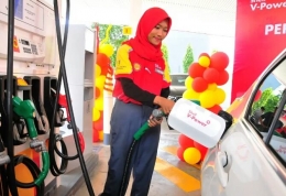 SPBU Shell yang ada di Bandung, Jawa Barat. Foto : jatimnet.com
