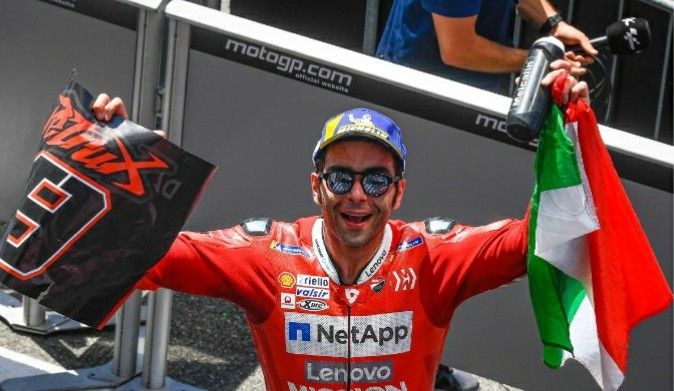 Danillo Petrucci usai memenangi balap seri Mugello | Foto www.motogp.com