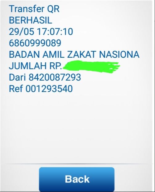 Membayar zakat melalui aplikasi BCA Mobile(dokpri)