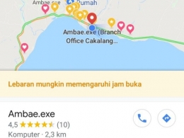 Aplikasi Google Maps.