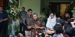 Pak SBY saat menyampaikan keberatannya atas pernyataan Pak Prabowo | Foto: Kompas/Kristian Ertanto