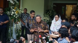 SBY di Cikeas | Gambar: Kompas.com
