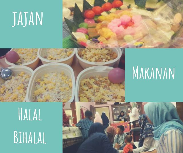 Potluck atau saweran makanan bikin tuan rumah anti ribet bikin halalbihalal (dokpri)