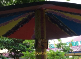 Payung taman bermotif Sasirangan/kaekaha 