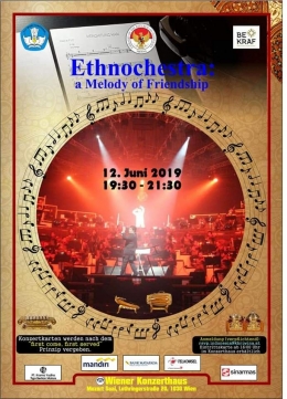 Poster Konser Ethnochestra, 12 Juni 2019. Foto: KBRI Wina.