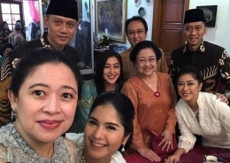 AHY dan Puan Maharani Bersama Megawati di Teuku Umar I Gambar : Kompas.com