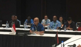 Direktur Jenderal Asia Pasifik dan Afrika, Bapak Desra Percaya mewakili Indonesia di KTT MSG. Foto: Kemlu.