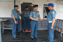 Danlantamal IV laksamana Pertama TNI Arsyad Abdullah, S.E., M.A.P., Saat Mengecek Kesiapan Personil, Rabu (12/6)