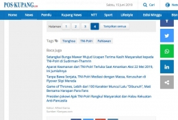 Tangkapan Layar pada pos-kupang.com