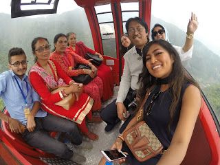 Peserta Trekking Yang Malas Jalan Kaki Bisa Naik Cable Car Ke Chandragiri Hill +2520 Meter (dokpri)