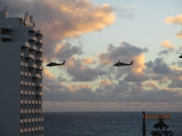 ket.foto: dari kejauhan tampak helikopter melakukan tugas rutin,yakni melakukan pemantauan di sepanjang pantai/dokpri