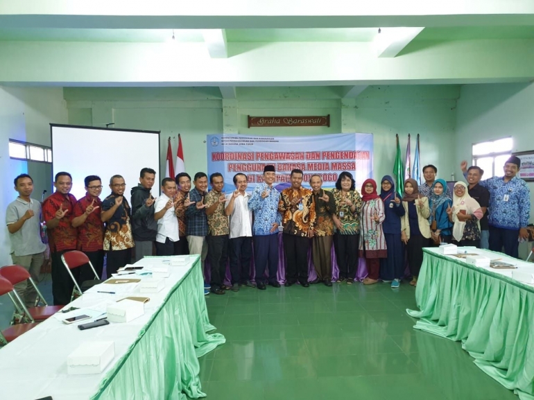 Balai Bahasa Jatim, Wartawan media Ponorogo, perwakilan media kampus dan sekolah | dokpri