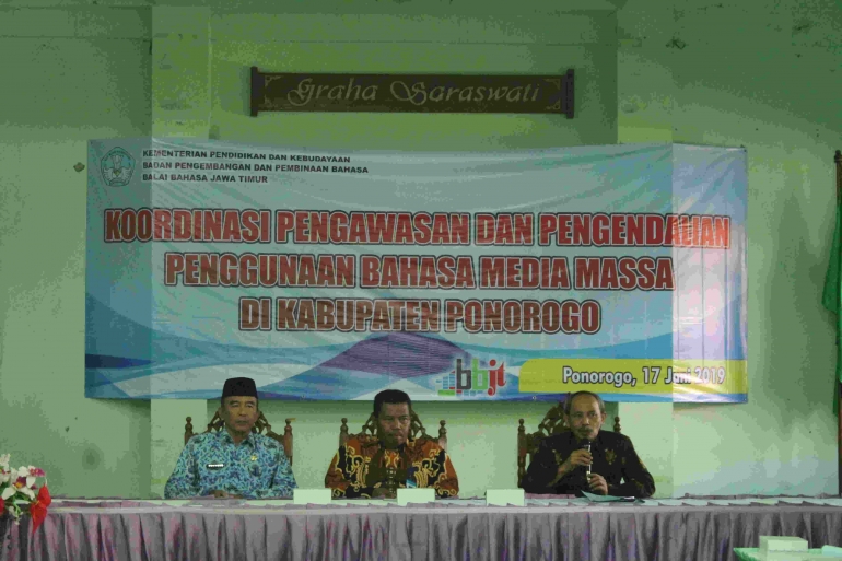 Sutejo Ketua STKIP PGRI Ponorogo menyampaikan materi | dokpri