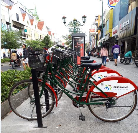 Kini, wisatawan bisa menikmati kawasan Malioboro dengan sepeda yang disediakan oleh UPT Malioboro|Dokumentasi pribadi