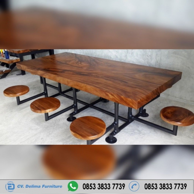 Meja Kayu Trembesi, Meja Makan Suar, Meja Kayu Utuh, Meja Makan Kayu Trembesi,Furniture Kayu Trembesi, Meja Solid