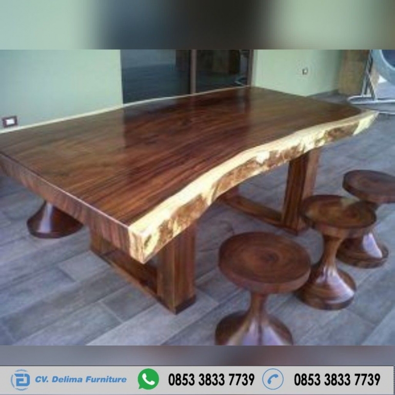 Meja Kayu Trembesi, Meja Makan Suar, Meja Kayu Utuh, Meja Makan Kayu Trembesi,Furniture Kayu Trembesi, Meja Solid