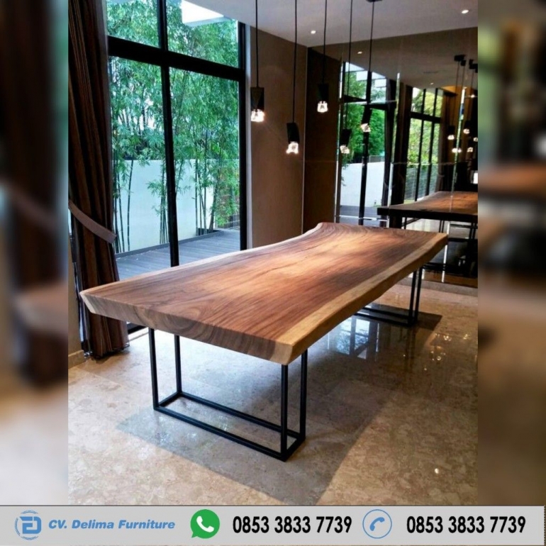 Meja Kayu Trembesi, Meja Makan Suar, Meja Kayu Utuh, Meja Makan Kayu Trembesi,Furniture Kayu Trembesi, Meja Solid