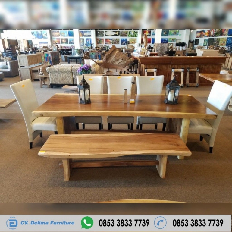 Meja Kayu Trembesi, Meja Makan Suar, Meja Kayu Utuh, Meja Makan Kayu Trembesi,Furniture Kayu Trembesi, Meja Solid