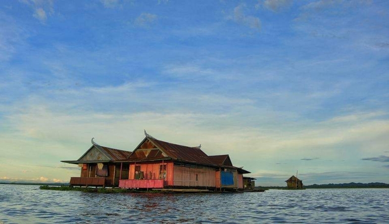 Rumah Apung Danau Tempe| Dokpri