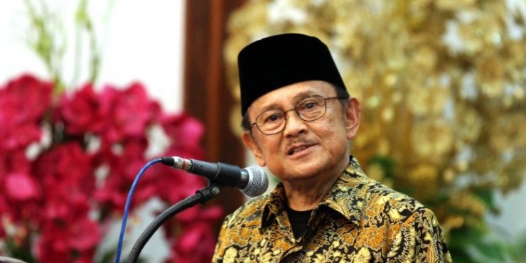 Mantan Presiden BJ Habibie.(KOMPAS.com/Ronny Buol)