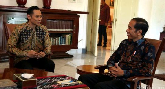 AHY bertemu presiden Jokowi.sumber : Rengga Sancaya