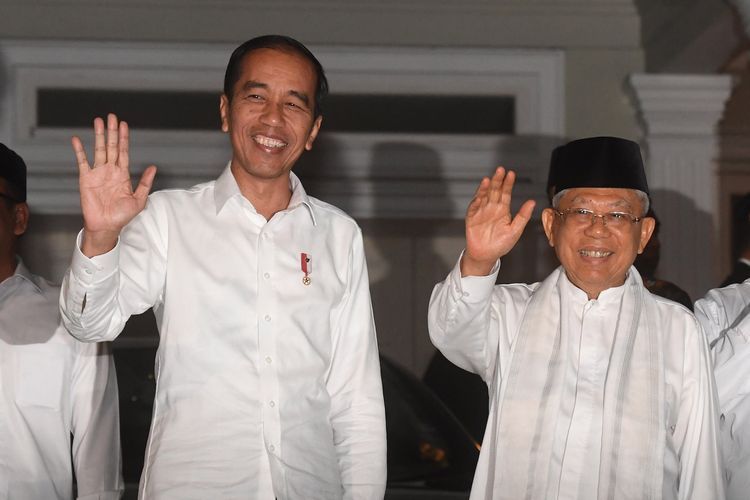 Presiden dan Wakil Presiden Terpilih Periode 2019-2024, Joko Widodo dan Ma'ruf Amin. Gambar: kompas.com