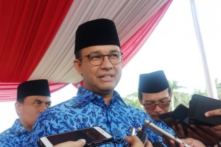 Gubernur DKI Jakarta Anies Baswedan di Monas, Gambir, Jakarta Pusat, Sabtu (1/6/2019) | (KOMPAS.com/ Ryana Aryadita)