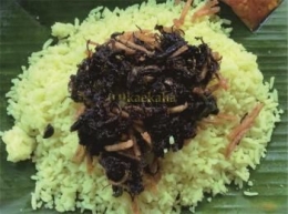 Nasi Kuning Dendeng Rusa khas Banjar (dokpri)