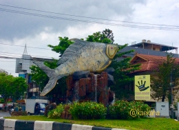 Monumen Iwak Kalabau di Kota Banjarmasin (dokpri/@kaekaha)