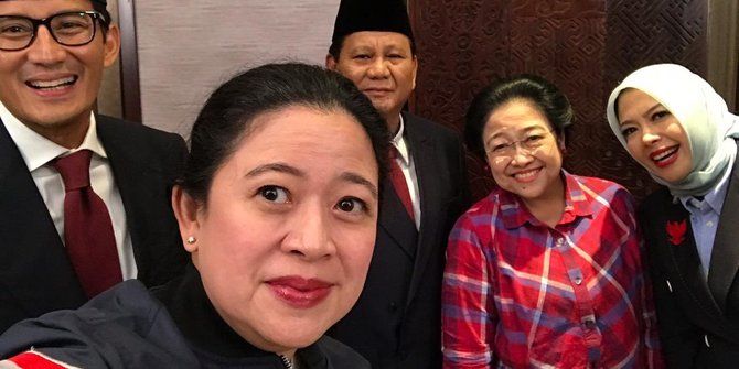 Kedekatan Prabowo, Megawati, dan Puan [Foto: Merdeka.com/twitter pramono anung]