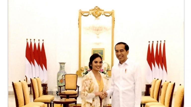 Syandria Kameron bertemu Jokowi di Istana Presiden Bogor-Instagram Puti Soekarno/Sumber: tribunnews.com