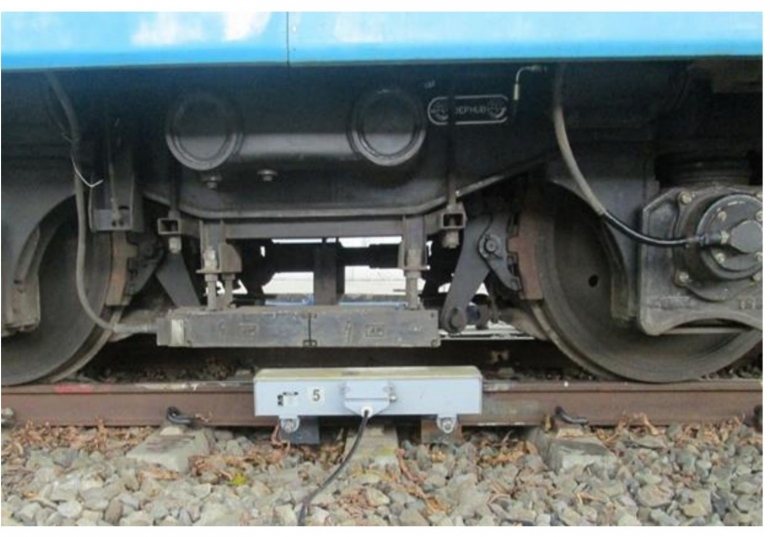 On Board Balise (Balise Pada Lokomotif atau Kereta) Yang Terpasang Pada Kereta Inspeksi Semeru Ketika Dihadapkan Dengan Track Balise. (Sumber : BPPT)