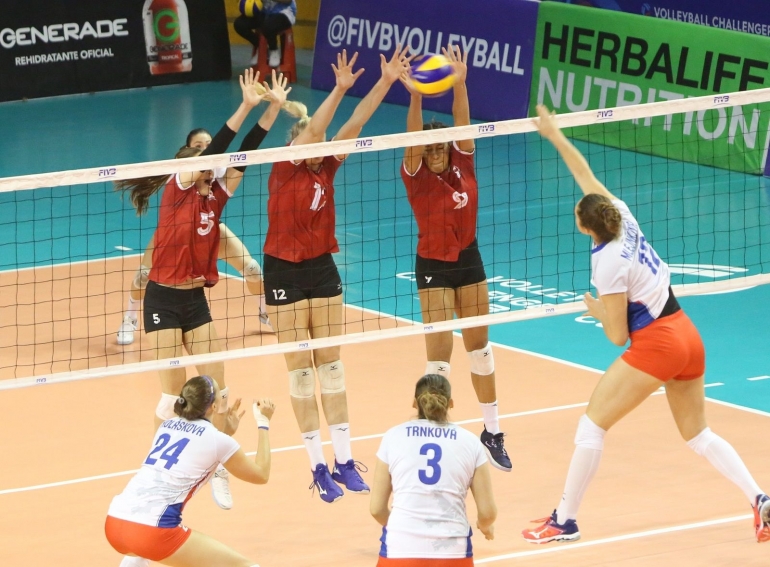 Pertandingan final Volleyball Women's Challenger Cup 2020 antara Republik Ceko vs Kanada| Sumber: http://challengercup.volleyball.world